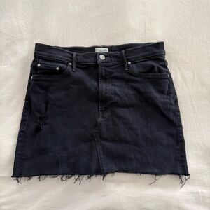 MOTHER The Sacred Mini Fray Skirt